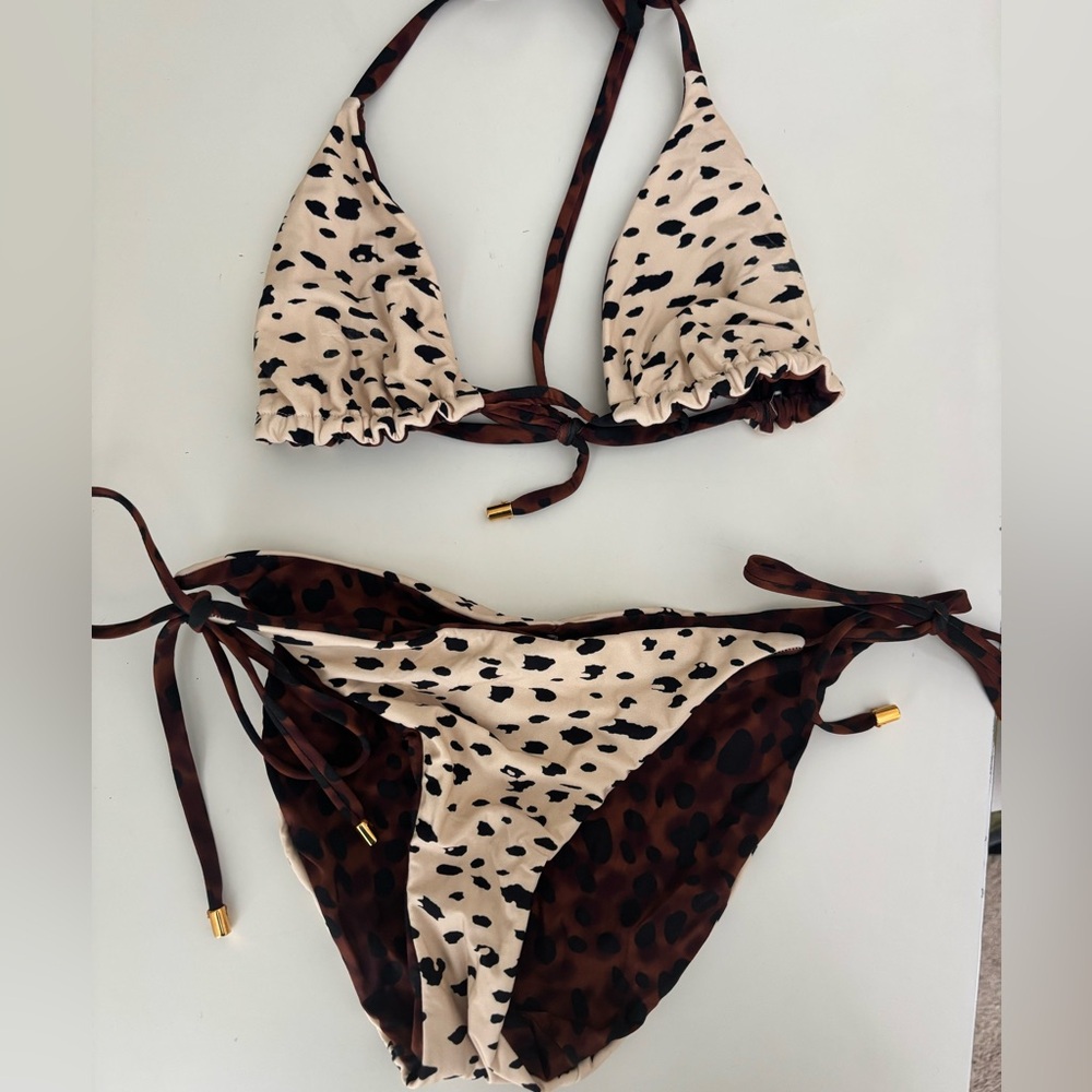 LSPACE CHEETAH REVERSIBLE BIKINI SET